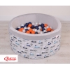 Bollhav minky med 200 bollar, Bollpool - gray kaniner