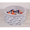 Bollhav minky med 200 bollar, Bollpool - gray kaniner