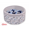 Bollhav minky med 200 bollar, Bollpool - gray kaniner