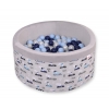 Bollhav minky med 200 bollar, Bollpool - gray kaniner