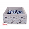 Bollhav minky med 200 bollar, Bollpool - gray kaniner