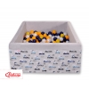 Bollhav minky med 200 bollar, Bollpool - gray kaniner