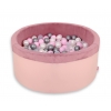Bollhav minky med 200 bollar, Bollpool - pastel rosa