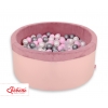 Bollhav minky med 200 bollar, Bollpool - pastel rosa