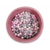 Bollhav minky med 200 bollar, Bollpool - pastel rosa