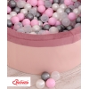 Bollhav minky med 200 bollar, Bollpool - pastel rosa