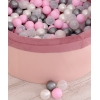 Bollhav minky med 200 bollar, Bollpool - pastel rosa