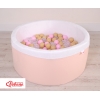 Bollhav minky med 200 bollar, Bollpool - pulverrosa