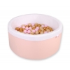 Bollhav minky med 200 bollar, Bollpool - pulverrosa