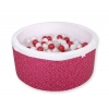 Bollhav minky med 200 bollar, Bollpool- wine red stjärnor