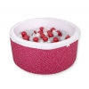 Bollhav minky med 200 bollar, Bollpool- wine red stjärnor