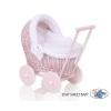 Dockvagn Rattan Rosa