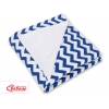 Double-sidead car seat blanket- Chevron mörkblå