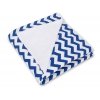 Double-sidead car seat blanket- Chevron mörkblå