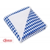 Double-sidead car seat blanket- Schackbräde mörkblå
