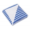Double-sidead car seat blanket- Schackbräde mörkblå