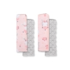 Double sided pads BOBONO for seat belts - ballerinas rosa/grå