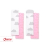 Double sided pads BOBONO for seat belts - moln grå/rosa
