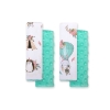 Double sided pads BOBONO for seat belts - rävar beige/mynta
