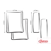 Double sided pads BOBONO for seat belts - tropical flowers/rosa