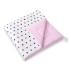 Double-sided Tipitält lekmatta dubbelsidig Black stjärnor/rosa