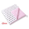 Double-sided Tipitält lekmatta dubbelsidig Black stjärnor/rosa