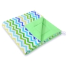 Double-sided Tipitält lekmatta dubbelsidig Chevron green-blå