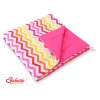 Double-sided Tipitält lekmatta dubbelsidig Chevron pink-yellow