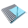 Double-sided Tipitält lekmatta dubbelsidig Chevron Svart/blå