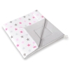 Double-sided Tipitält lekmatta dubbelsidig Grå-rosa stjärnor/grå
