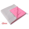 Double-sided Tipitält lekmatta dubbelsidig Grey checkered-rosa