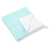Double-sided Tipitält lekmatta dubbelsidig turquoise med Vita Prickar