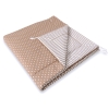 Double-sided Tipitält lekmatta dubbelsidig Vita Prickar på brown/beige ränder