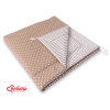 Double-sided Tipitält lekmatta dubbelsidig Vita Prickar på brown/beige ränder