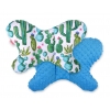 Dubbelsidig Anti-shock Kudde "Fjäril" - cactus/turquoise