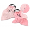 Dubbelsidig Filt till babyskydd - ballerinas rosa/pulverrosa