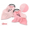 Dubbelsidig Filt till babyskydd - ballerinas rosa/pulverrosa