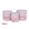 Dubbelsidig Leksakskorg M - navy blå stjärnor/grå