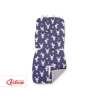 Dubbelsidig Sittdyna till Barnvagn Barnvagnsdyna kaniner navy blue/grå