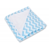 Dubbelsidigt filt till babyskyddet bilbarnstolen Chevron blue-vit