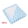 Dubbelsidigt filt till babyskyddet bilbarnstolen Chevron blue-vit