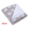 Dubbelsidigt filt till babyskyddet Ugglor grå