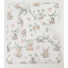 Elegant bäddset med sänghimmel för babykorg i beige våffelstruktur