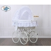 Exklusiv Gammaldags Babykorg Charlotte - vit
