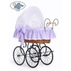 Exklusiv Gammaldags Babykorg Christine - White - lilac with lace