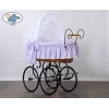 Exklusiv Gammaldags Babykorg Christine - White - lilac with lace