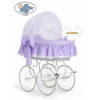 Exklusiv Gammaldags Babykorg Christine - White - lilac with lace