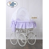 Exklusiv Gammaldags Babykorg Christine - White - lilac with lace