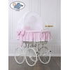 Exklusiv Gammaldags Babykorg med Bäddset Christine - White - rosa