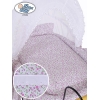 Exklusiv Gammaldags Babykorg med textil Jasmine - White - rosa with lace